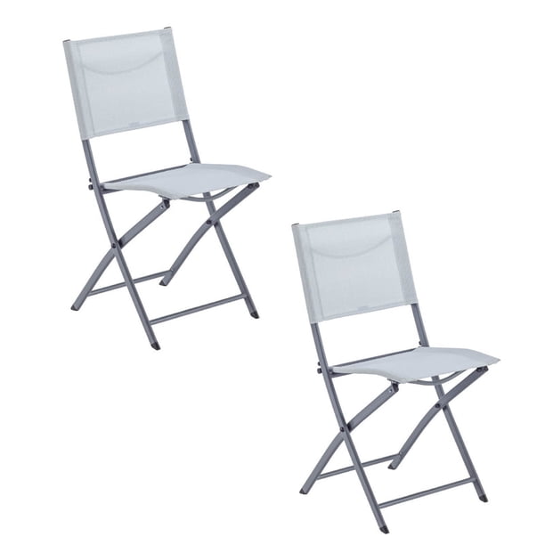 Set de 2 Sillas Plegables para Jardín o Terraza Resistentes NATERIAL EMYS