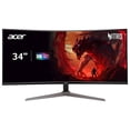 thumbnail image 1 of Monitor Gamer Curvo 34 ACER NITRO 1ms 180Hz UltraWide Quad HD VA LED Altavoces FreeSync HDMI Negro ED340CU, 1 of 8