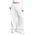 thumbnail image 3 of RKSTN Wide Leg Sweatpants for Women Plus Size High Waist Wide Leg Athletic Jogger Pants Womens Casual Solid Baggy Comfy Drawstring Running Gym Fitness Sport Pant with Pockets, 3 of 9