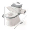 thumbnail image 2 of BEBBLY Bañito Entrenador Infantil con Sonido Musical Portarrollo y Almacenamiento Asiento Antiderrapante para Niños y Niñas de 6 Meses a 3 Años Fácil de Limpiar Ideal para Aprender a Ir al Baño (Gris), 2 of 7