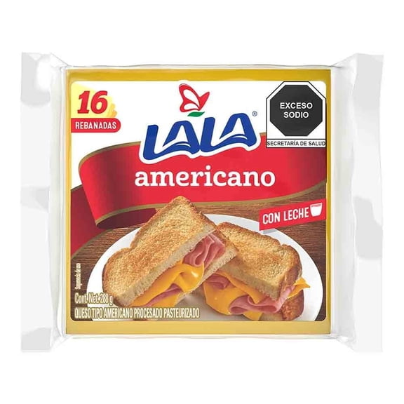 Queso Americano Lala Rebanado 288 g