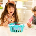 thumbnail image 4 of Cocina interactiva para niños con carrito de la compra y cortador de verduras | Sonido realista y pegatinas reutilizables | Comida de juguete para niños y niñas, 4 of 5