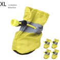 thumbnail image 1 of Botas Impermeables para Perros Pequeños - Zapatos Antideslizantes Reflectantes con Protección para Las Patas y Correas Ajustables, Paquete de 4 Botitas Amarillas para Mascotas, 1 of 7