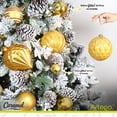 thumbnail image 3 of Esferas para árbol de navidad Artego extra grandes de 15 cm de diámetro paq 6 esferas  Dorado * Línea Caramel 3 texturas y acabados diferentes para colgar Christmas ornaments, 3 of 6