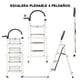 thumbnail image 2 of Escalera Acero Tijera Tubular 4 Peldaños Plegable Portátil, 2 of 8