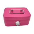 thumbnail image 2 of Caja de dinero con cerradura, caja de seguridad con llave, caja de tesoro para niñas y niños Rosa, 2 of 9