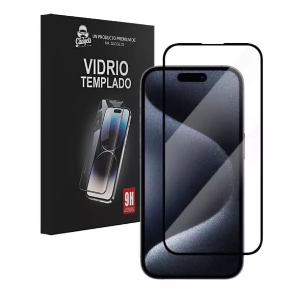 Mica Cristal Vidrio Templado 9D Premium MR. GADGETS Para iPhone 16 Pro Max