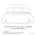 thumbnail image 2 of Colcha Ligera Dreamlab con 1 Funda de Almohada Capitonado Ultra Suave Hipoalergénico Individual 175 x 240 cm Moneda Grafito, 2 of 8