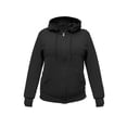 thumbnail image 1 of Sudadera Fruit of the Loom Para mujer con capucha y cierre, negro, talla G, 1 of 4