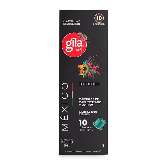 Cápsulas de Café Gila México Compatibles con Sistema Nespresso 54 g