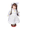 thumbnail image 1 of Muñeca de porcelana Adorno de mesa Regalo de cumpleaños Figura decorativa Escultura para Púrpura, 1 of 9