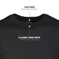 thumbnail image 3 of Camiseta Gildan Crew para hombre, paquete de 6, negra, 2XL, 3 of 7