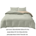 thumbnail image 3 of Juego de cama de 4 piezas para dormitorios | Poliéster suave lavado | Tamaños individual y matrimonial | Diseño reversible | Incluye funda nórdica, sábana ajustable y 2 fundas de almohada, 3 of 6