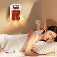 thumbnail image 3 of 600W Mini Electric Heater with Remote Control Wall-Mounted Space Heaters Energy-Efficient Warmer Fan for Office Bedroom, 3 of 5