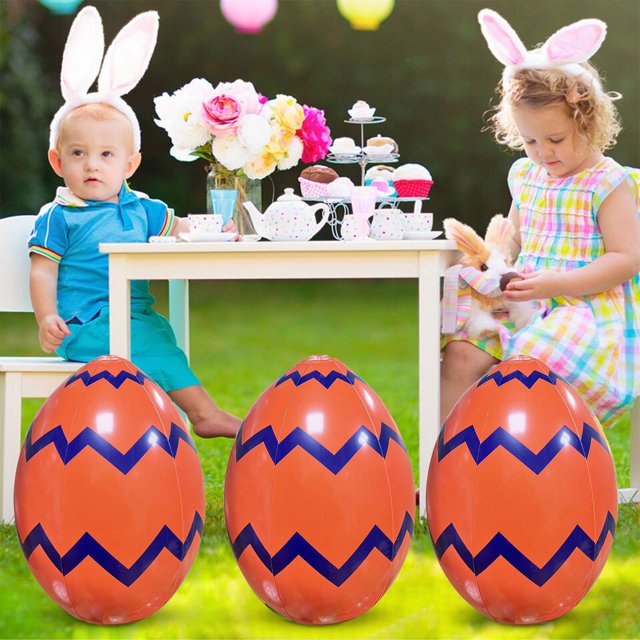 Huevo de Pascua inflable para exhibición en el jardín | Decoración inflable de PVC para fiestas | Adorno para jardín, césped o celebraciones de temporada