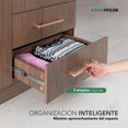 thumbnail image 4 of Ropero Closet Armario de Madera con Cajones, Entrepaños y 4 Puertas, Almacenamiento de Ropa marron, 4 of 8