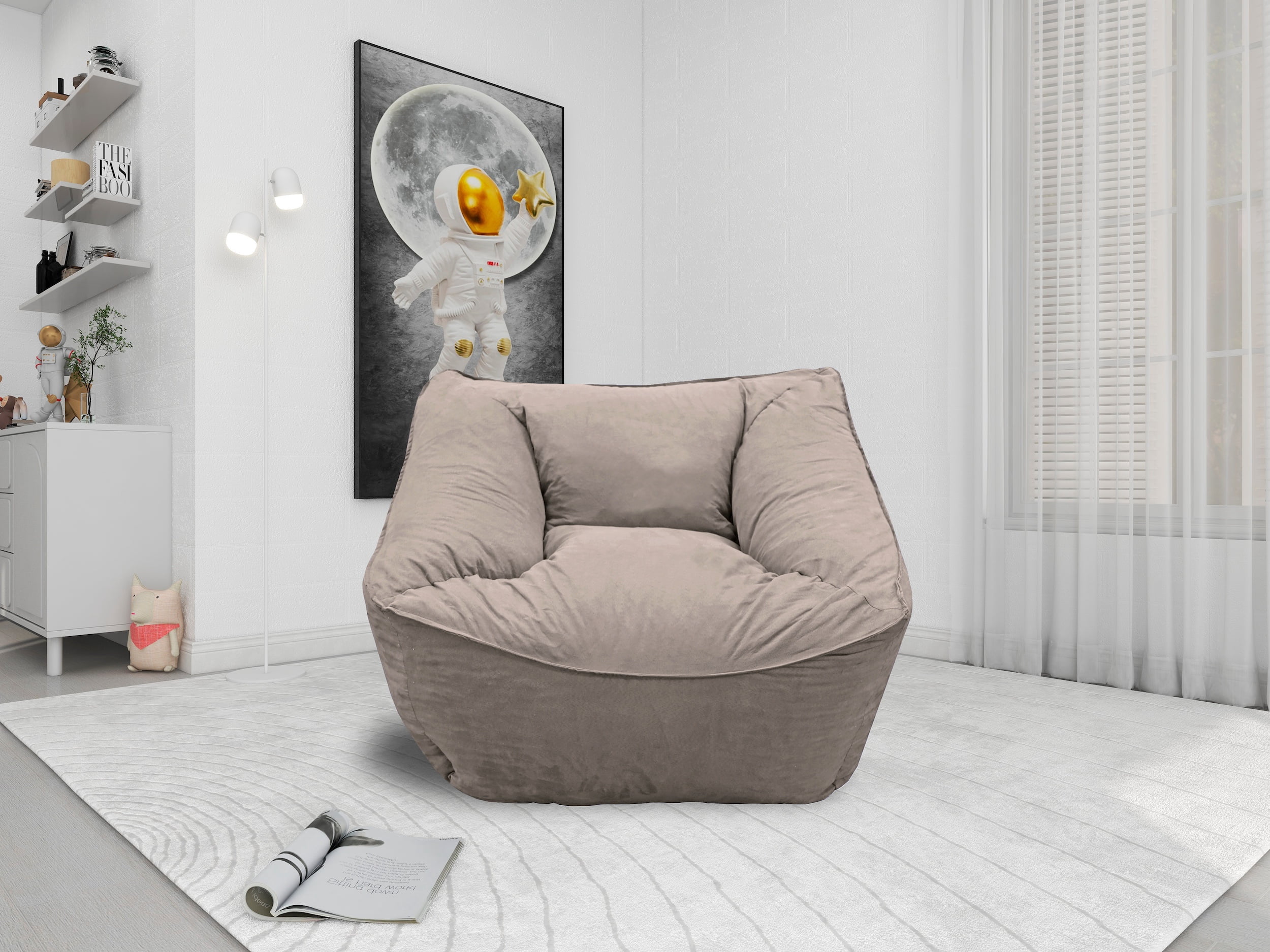 Sillon Puff El Bazar Store Beige, Sillon Ocasional | Bodega Aurrera