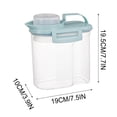 thumbnail image 2 of Food Storage Container Airtight Canister, Clear Plastic Jar with Secure Locking Lid for Pantry Kitchen, Stackable Dry Food Organizer for Cereal Snacks, 1 Piece, 2 of 3