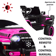thumbnail image 2 of Camioneta eléctrica Montable para niños JOYKOO Control remoto Luz 12v rosa, 2 of 7