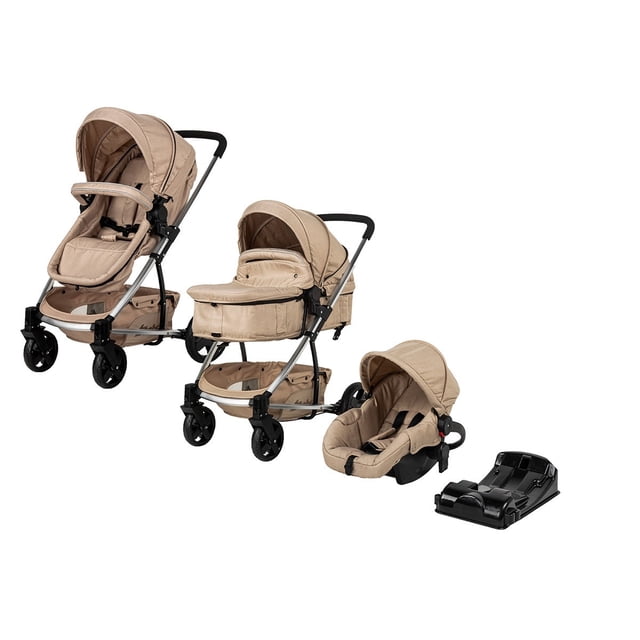 Carriola de Viaje para Bebe Plegable Ligera con Portabebe-Beige