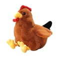 thumbnail image 3 of Muñeco de peluche de pollo para decoración de sala de estar, lindo juguete de animal de granja, muñeco de peluche marrón 30 cm, 3 of 9