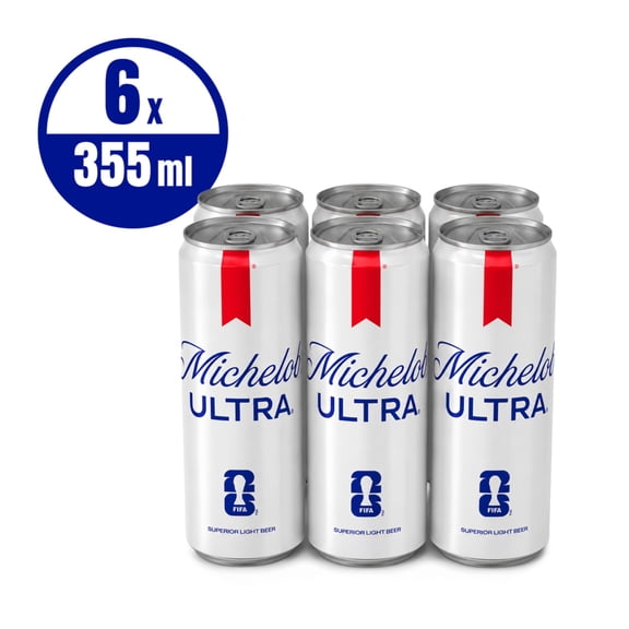 Cerveza clara Michelob Ultra 6 latas de 355 ml c/u