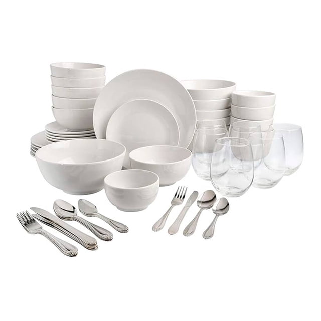Vajilla All U Need Para 6 Personas Redonda Combo Blanca