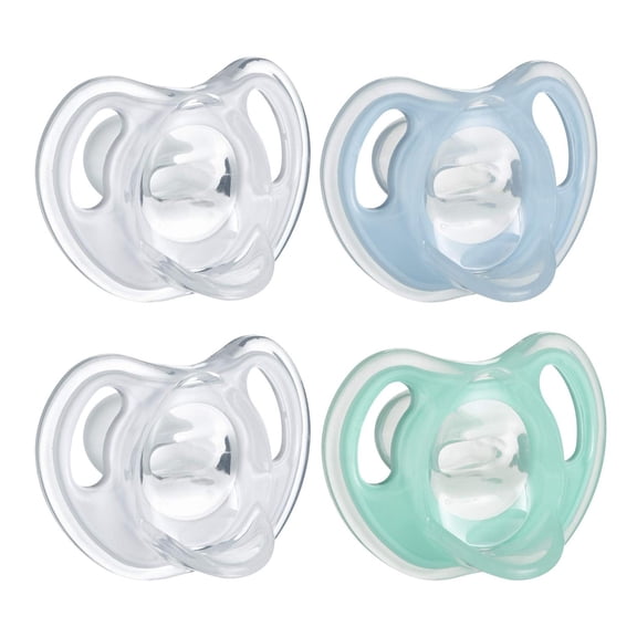 Chupete de Silicona Ultraligero Tommee Tippee Transparente Diseño Simétrico para Bebés 0-6 Meses