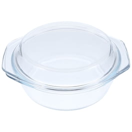 Glass Casserole with Lid Covered Glass Casserole Dish with Handles Microwave Safe Glass Bowl
