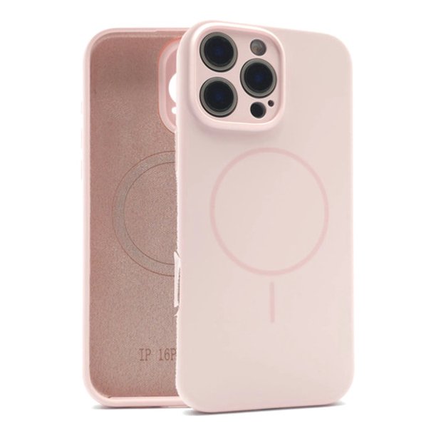 Funda Icon Case Silicon para iPhone 16 Pro Max, Carcasa, Protector, Uso Rudo, Antigolpes, Resistente, Esquinas Reforzadas, Protección de Cámara - Rosa claro