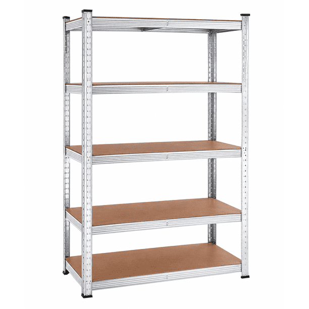 Estantería de Almacenamiento Ajustable 5 Niveles Tablero Mdf Alt Carga 175Kg Por Nivel