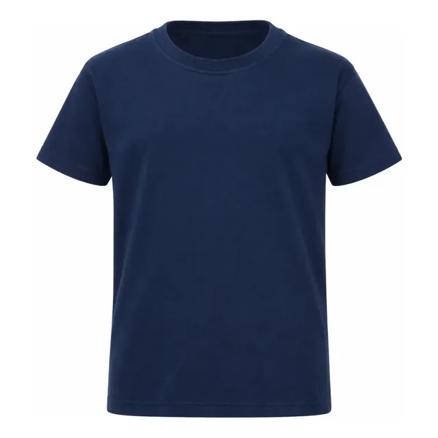 Playera para niño Optima lisa de algodón cuello redondo infantil y juvenil