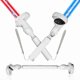 thumbnail image 1 of Dual Handle Attachment For Oculus Quest 2 Controller, Handles Extension Grips Compatible For Vr Oculus Quest 2, 1 of 5