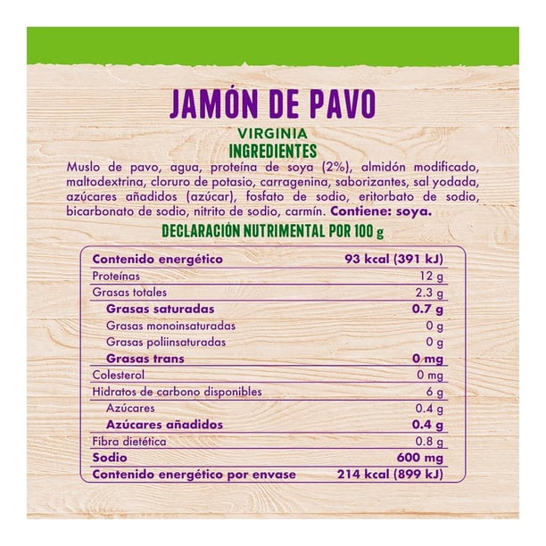 Imagen 2 de Jamón de pavo Fud Cuidate + 230 g