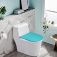 thumbnail image 4 of Funda de inodoro elástica para baño, funda protectora suave y lavable, compatible con todas las tapas de inodoro, funda de asiento de inodoro de poliéster elástica, suave y cómoda., 4 of 6