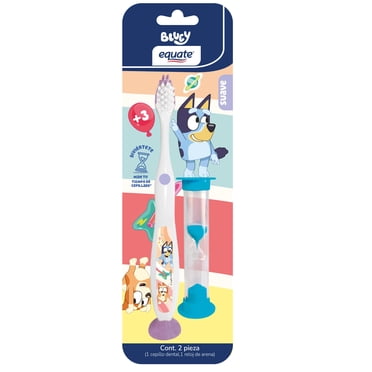 Cepillo dental infantil Bluey reloj arena cerdas suaves personajes niños niñas