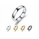 thumbnail image 1 of Anillo De Pareja De Titanio Liso De Acero Inoxidable Simple Xtellar plateado, 1 of 4