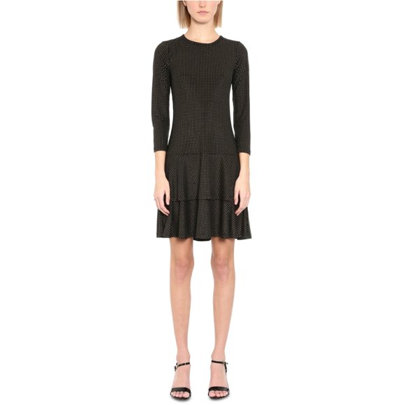 Vestido con volantes de lunares metálicos Michael Kors para mujer negro XS
