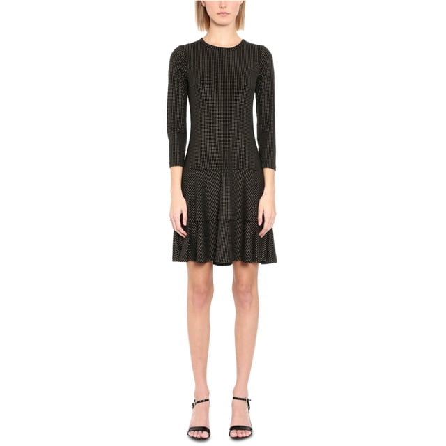 Vestido con volantes de lunares metálicos Michael Kors para mujer negro XS