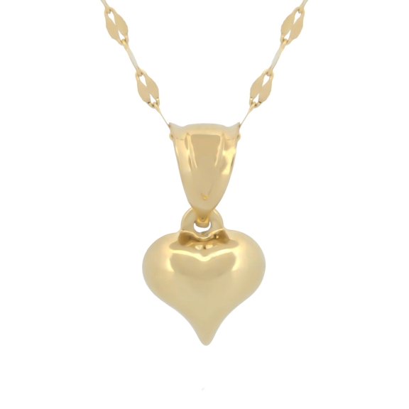 Cadena Gargantilla Dama Corazón 8 mm Oro 14k Sólido