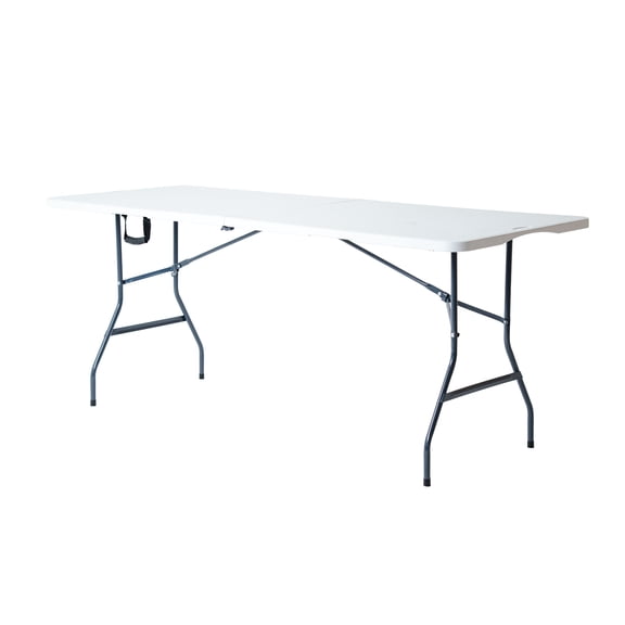 Mesa Plegable Blanca LOOMBER para Exterior 1.80 Metros Tipo Portafolio