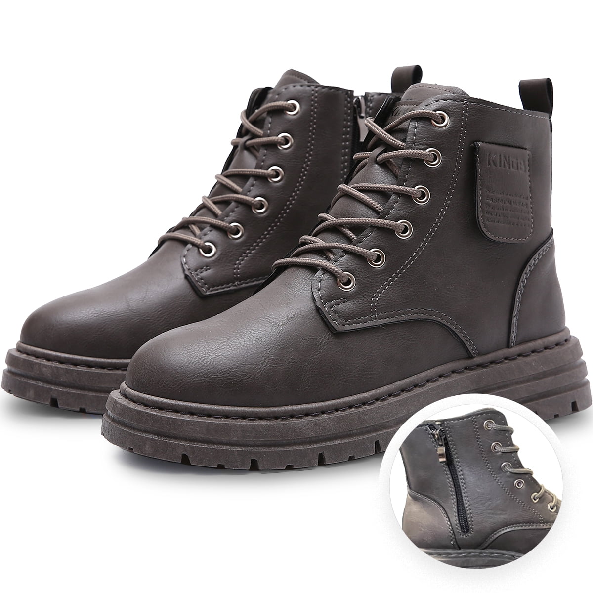 Botas Vinil Piel De Uso Rudo Para Hombre Antideslizantes