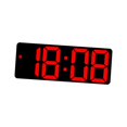 thumbnail image 3 of Reloj digital de escritorio, brillo ajustable, calendario, escritorio, control de voz moderno, reloj despertador LED con temperatura de fecha para sal Rojo, 3 of 8
