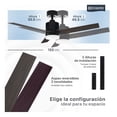 thumbnail image 2 of Ventilador de Techo Esquimal 122 cm con Lámpara LED, 6 Velocidades, Función Reversible, Temporizador 4h, Aspas de Madera Doble Vista, Color Negro, 2 of 6