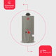 thumbnail image 2 of Calentador de Agua de Depósito Rheem 76 Litros a Gas Natural 2 Servicios gris, 2 of 10