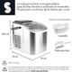 thumbnail image 2 of Máquina De Hielo Portátil De Encimera Con Asa Y Pala Maquina De Hielo De Bala Con 2 Tamaños De Hielo 8 Cubos En 6 Minutos Maquina Hielo De Limpieza Automática Para Bar y Fiestas, 2 of 7