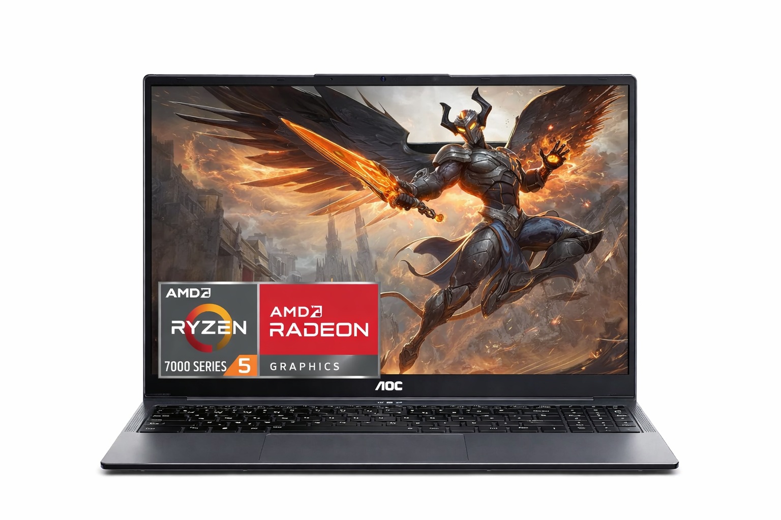 Laptop Aoc Am16pro Amd R5 7430/16 Gb Ddr4/512 Gb Windows 11 PRO /16''