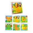 thumbnail image 3 of Rompecabezas de madera de seis caras, juguete de viaje, juguetes interactivos, juguetes de aprendizaje preescolar, regalos. Granja, 3 of 9