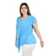 thumbnail image 2 of Blusa de chifon asimetrica Roman Fashion /Tallas Extras, 209 (Azul cielo) azul 38, 2 of 5