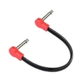 thumbnail image 3 of Cable de conexión para guitarra eléctrica/bajo, ángulo recto de 1/4 de pulgada, efectos de bajo silenciosos 20cm Rojo B, 3 of 7
